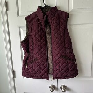 Purple fur lined vest